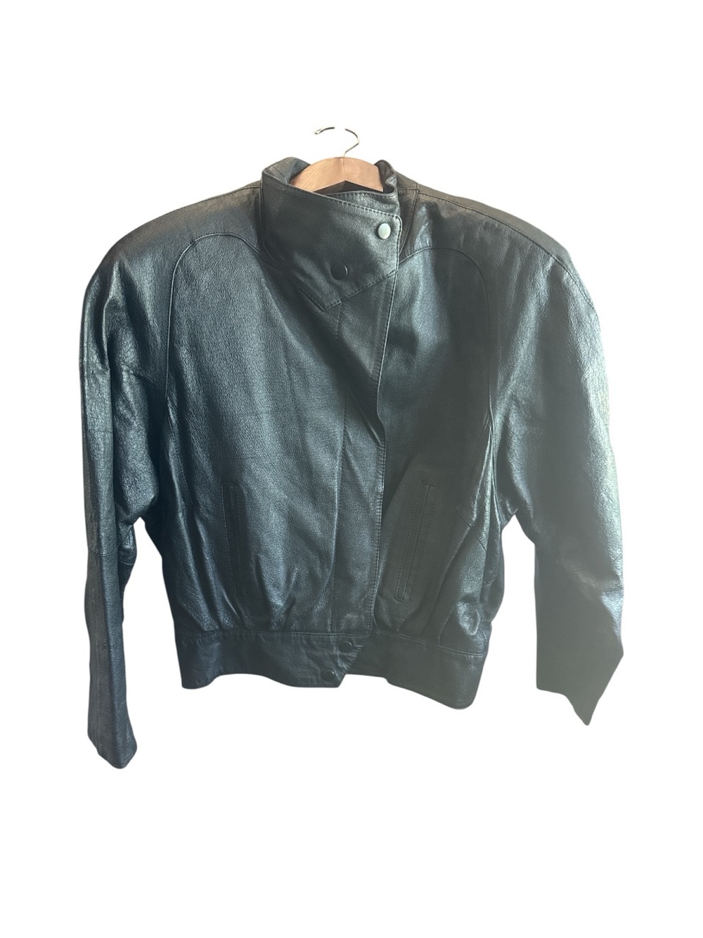 Wilsons Vintage Leather Black Leather Bomber Jacket